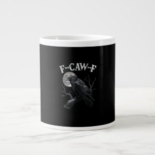 Crow F-Caw-F Funny Bird Moon Gothic Adult Humour V Large Coffee Mug