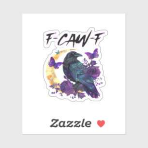 Crow F Caw F Funny Bird Moon Gothic Design