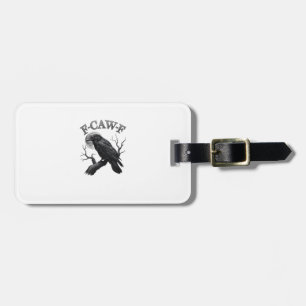 Crow, F-Caw-F Funny Bird Moon Gothic Tri-Blend Cre Luggage Tag