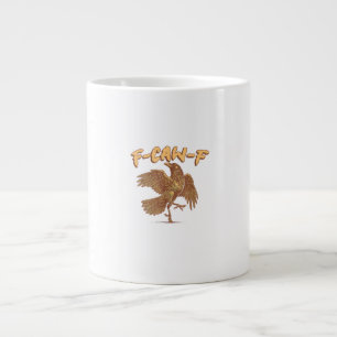 Crow F-Caw-F Funny Bird Raven Meme Large Coffee Mug