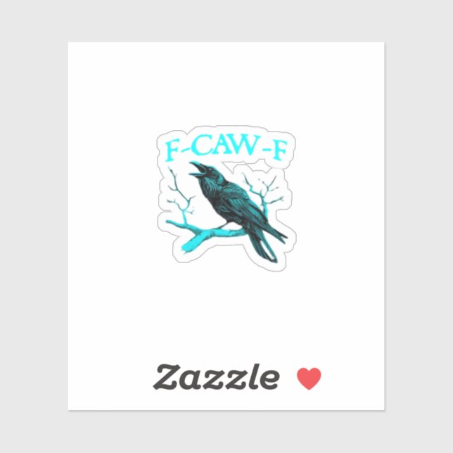 Crow F-Caw-F Funny Bird Retro (Sheet)