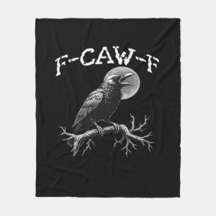Crow F-Caw-F Funny Bird Retro Classic Fleece Blanket