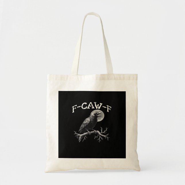 Crow F-Caw-F Funny Bird Retro Classic Tote Bag (Front)