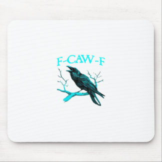Crow F-Caw-F Funny Bird Retro Mouse Mat
