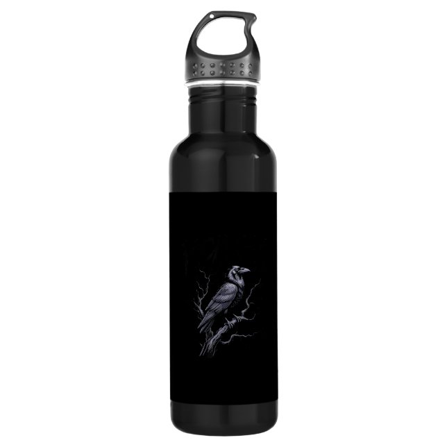 Crow F-Caw-F Funny Bird Saying Humour Meme 710 Ml Water Bottle (Front)