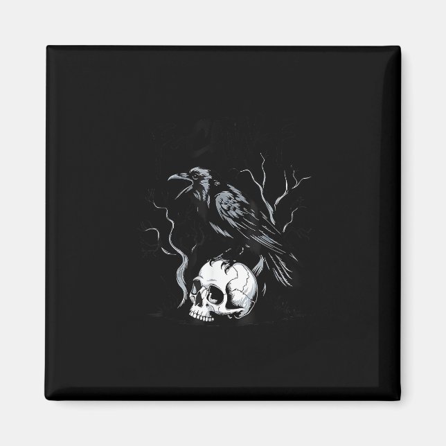 Crow F-Caw-F Funny Bird Saying Humour Meme Desin Magnet (Front)