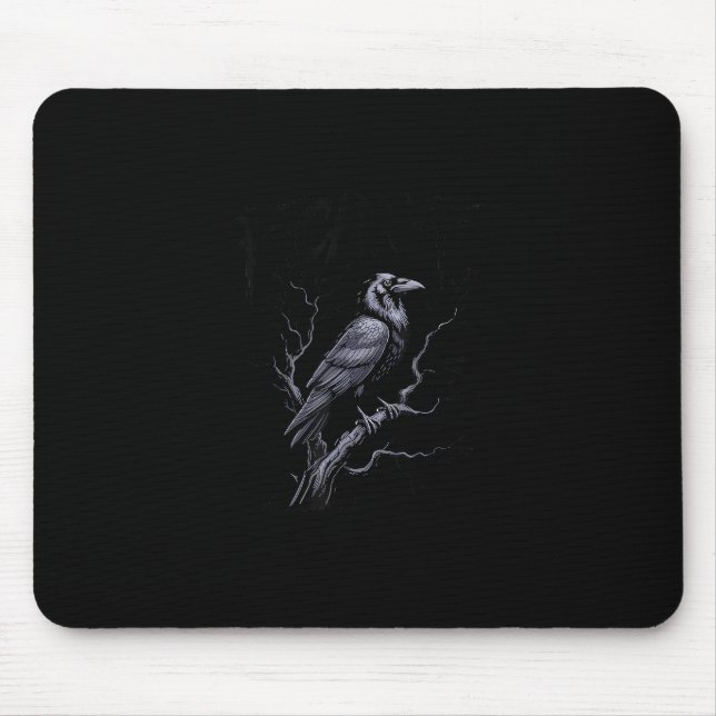 Crow F-Caw-F Funny Bird Saying Humour Meme Mouse Mat (Front)