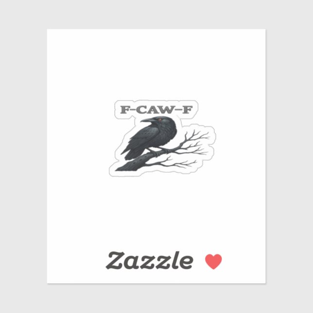 Crow F-Caw-F Funny Gothic Moon Bird Novelty Adult  (Sheet)