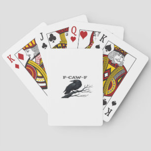 Crow F-Caw-F Funny Gothic Moon Bird Novelty Adult  Playing Cards