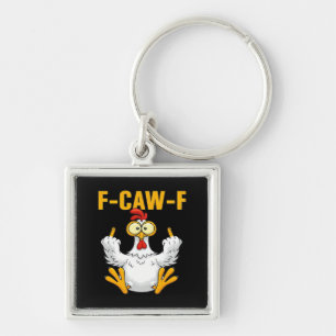 Crow F-Caw-F Funny Humor Gothic Key Ring