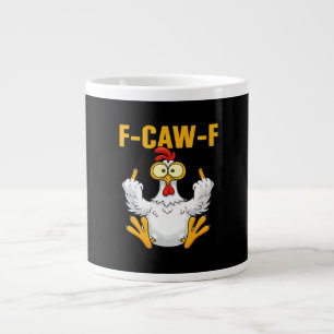 Crow F-Caw-F Funny Humour Gothic Large Coffee Mug