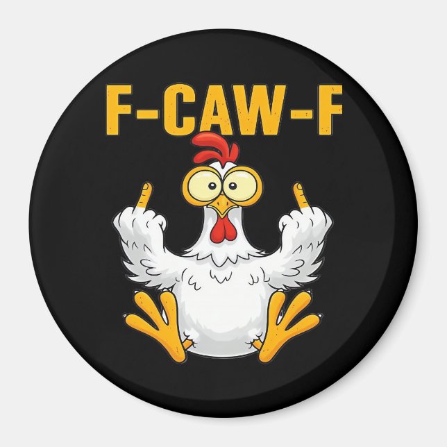 Crow F-Caw-F Funny Humour Gothic Magnet (Front)