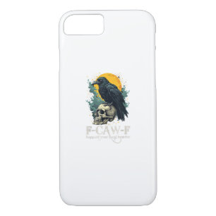Crow F-Caw-F Funny Skull Moon Design iPhone 8/7 Case