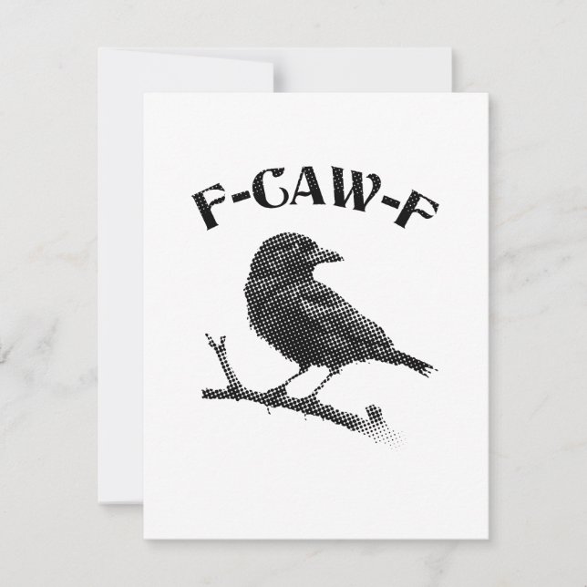 Crow F-CAW-F Halloween Card (Front)