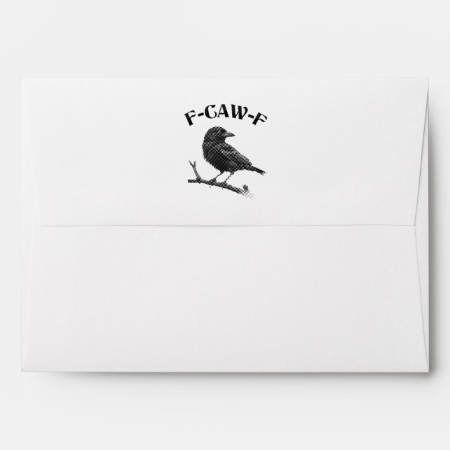 Crow F-CAW-F Halloween Envelope (Back (Top Flap))