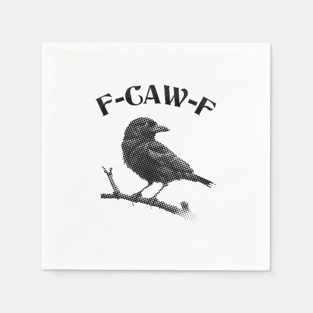 Crow F-CAW-F Halloween Napkin (Front)