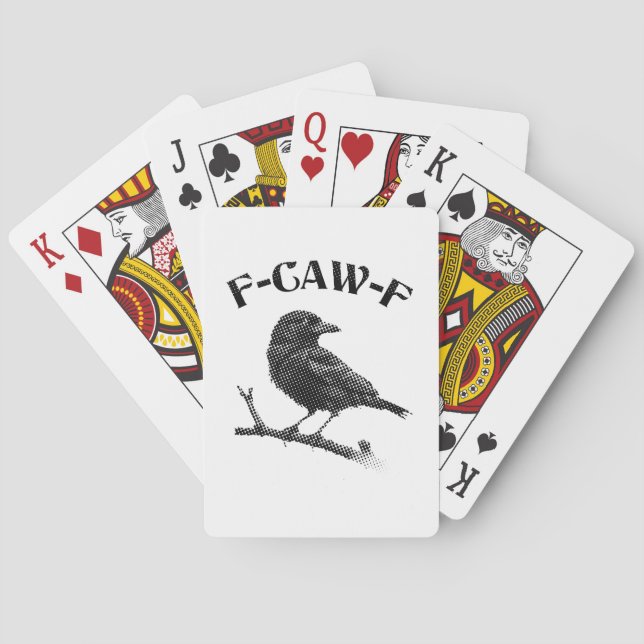 Crow F-CAW-F Halloween Playing Cards (Back)
