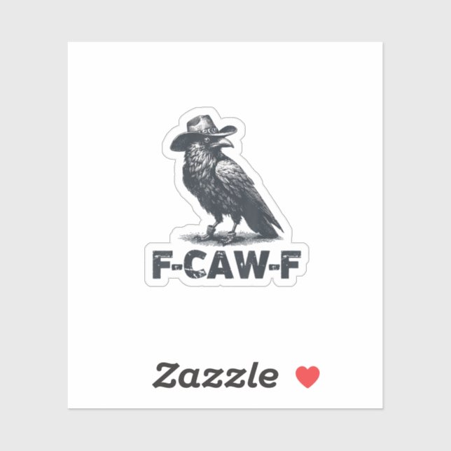 Crow F-Caw-F Retro Crow Lover (Sheet)