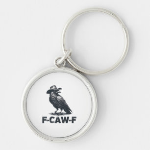 Crow F-Caw-F Retro Crow Lover Key Ring