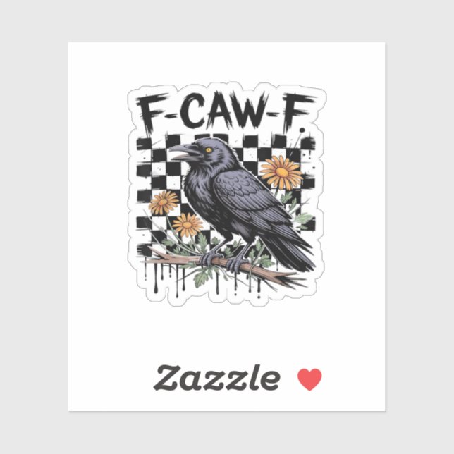 Crow Flowral, F-Caw-F Funny Bird FCAWF Moon Gothic (Sheet)