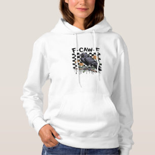 Crow Flowral, F-Caw-F Funny Bird FCAWF Moon Gothic Hoodie