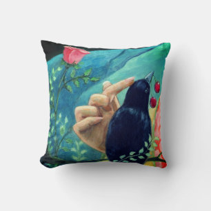 "Crow Gifts" Throw Pillow