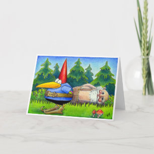 Crow Gnome Christmas card