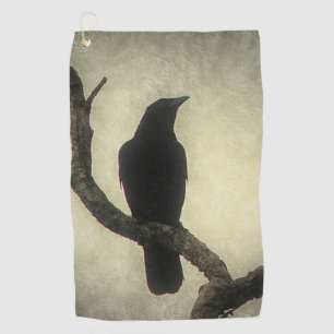 Crow golf towel