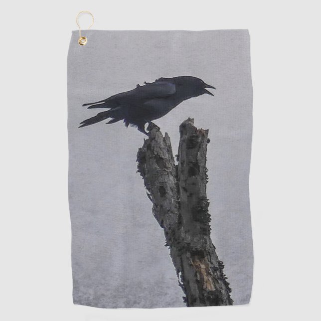 Crow Golf Towel (Front)
