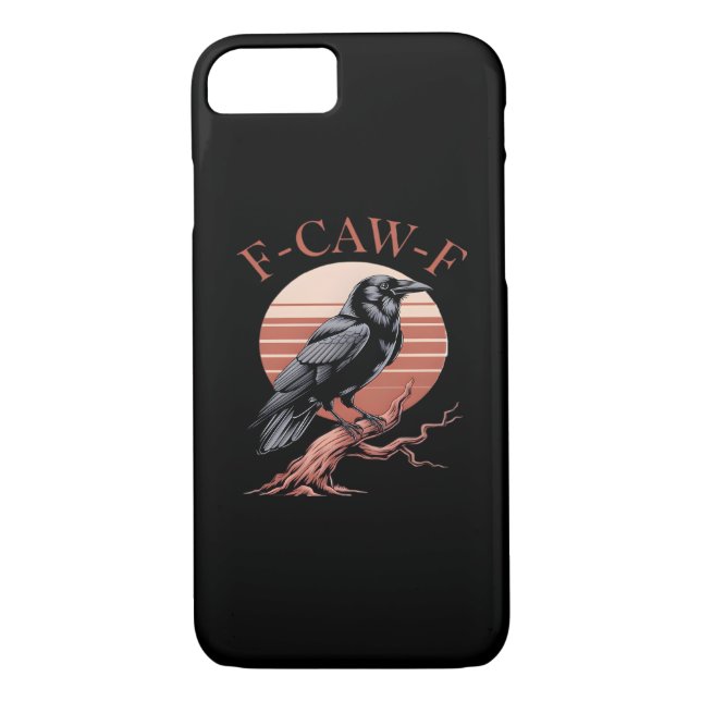 Crow Gothic Funny F-Caw-F Humour Classic Style Case-Mate iPhone Case (Back)