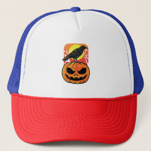 Crow Halloween Bird Watcher Gift Trucker Hat