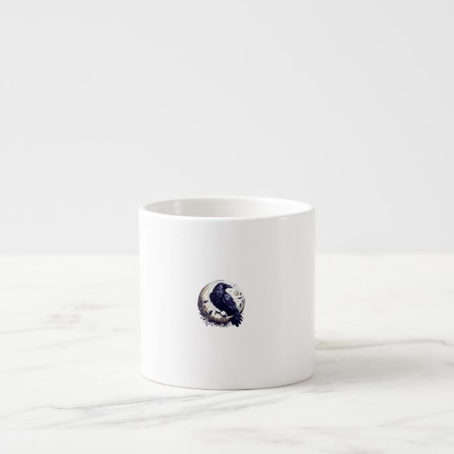 crow halloween espresso cup (Front)