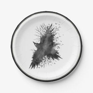 Crow Halloween Paper Plate