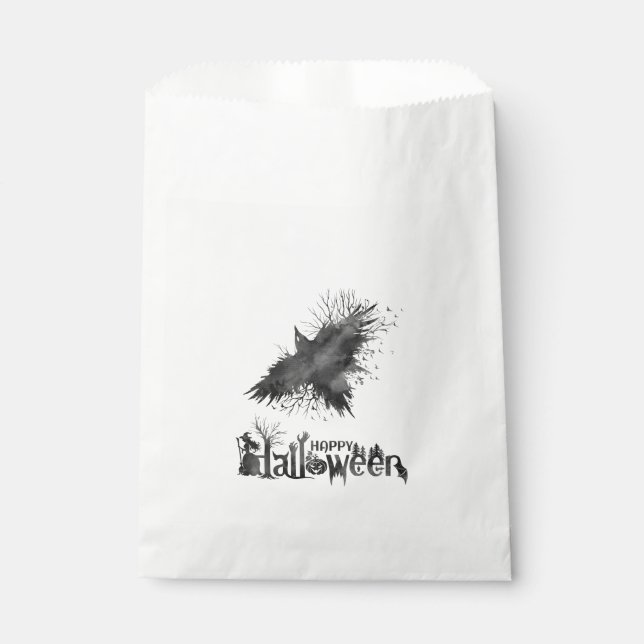 Crow Halloween Party Favour Bag (Front)