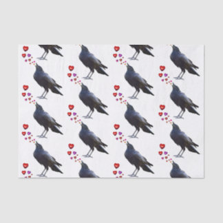 Crow Hearts Tissue Paper