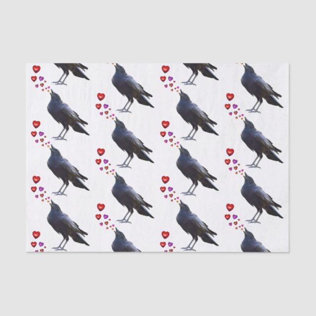 Crow Hearts Tissue Paper (Front)
