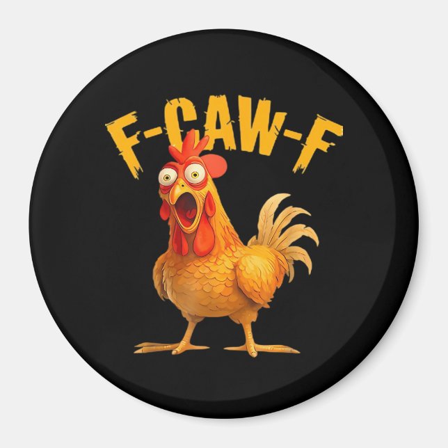 Crow Humour F-Caw-F Gothic Funny Retro Cool Magnet (Front)