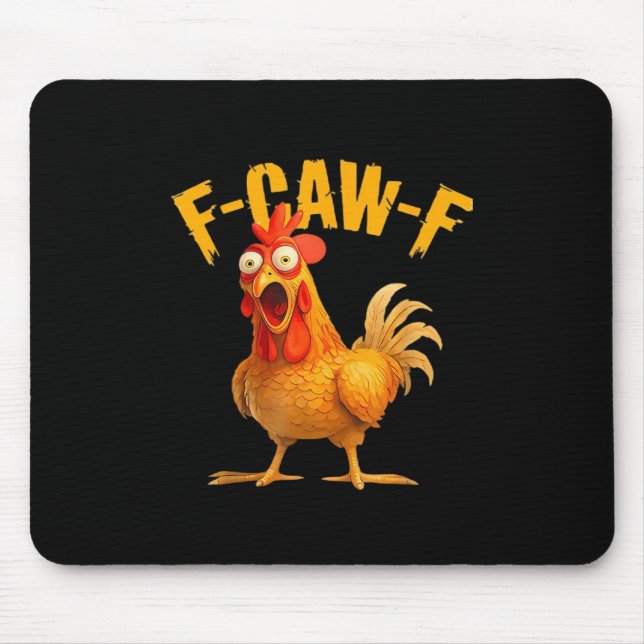 Crow Humour F-Caw-F Gothic Funny Retro Cool Mouse Mat (Front)