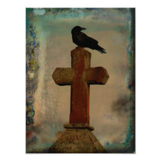 Crow In Gothic Colours Photo Print