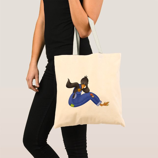 Crow In Overalls Tote Bag (Creator Uploaded)