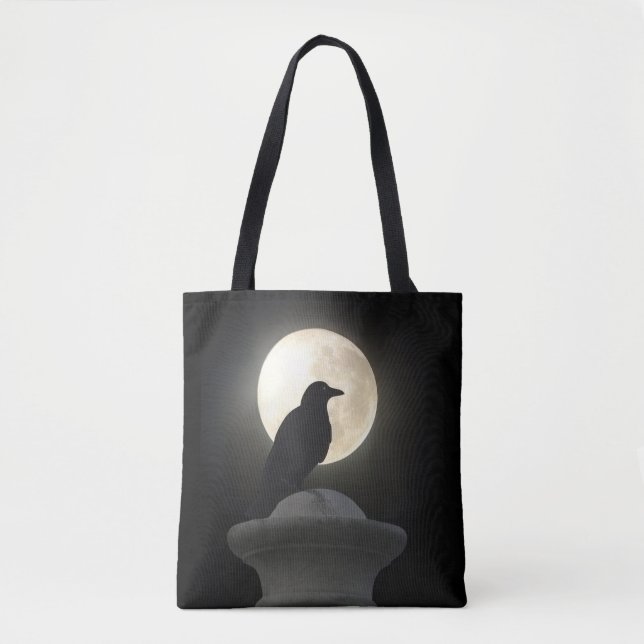 Crow In The Glow Of The Moon Tote (Front)