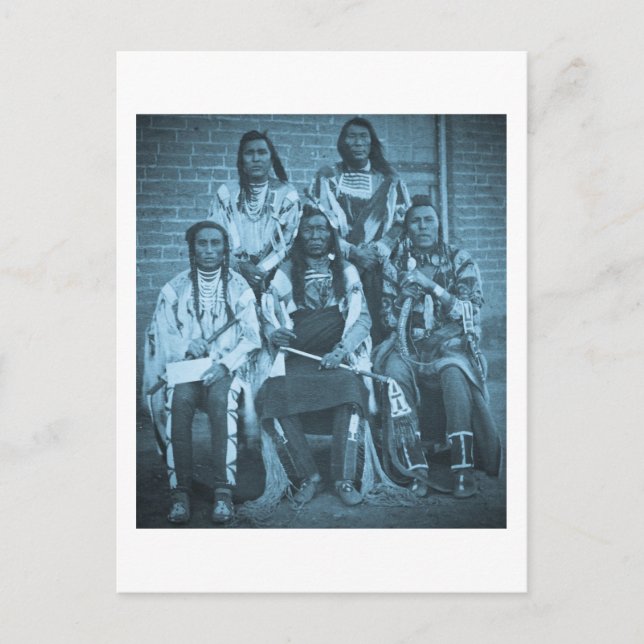 Crow Indian Chiefs 1879 Postcard (Front)