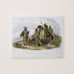 Crow Indians, plate 13 from volume 1 of `Travels i Jigsaw Puzzle