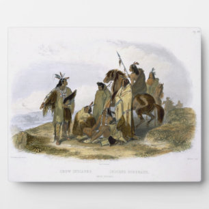 Crow Indians, plate 13 from volume 1 of `Travels i Plaque