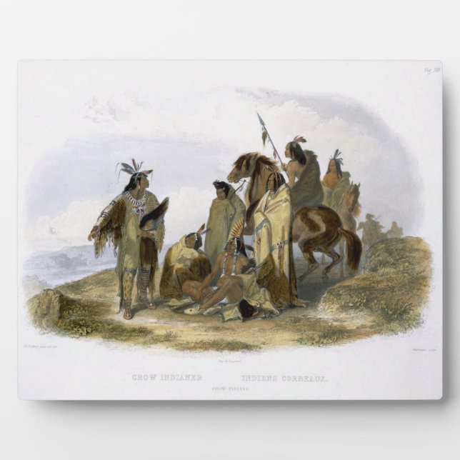 Crow Indians, plate 13 from volume 1 of `Travels i Plaque (Front)