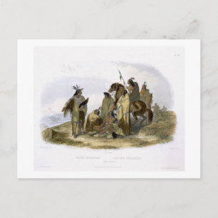 Crow Indians, plate 13 from volume 1 of `Travels i Postcard