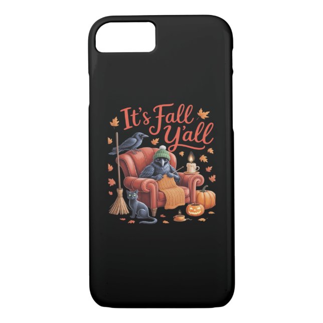 Crow It’s Fall Y’all Pumpkins Fall Autumn Hallowee Case-Mate iPhone Case (Back)