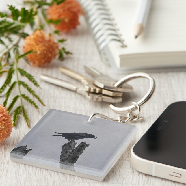 Crow  keychain (Front Right)