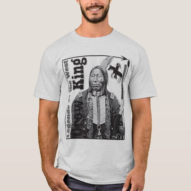 Crow King Kȟaŋǧí Yátapi Deluxe T-Shirt (Front)