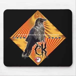 CROW KNOW PYRAMID MOUSE MAT